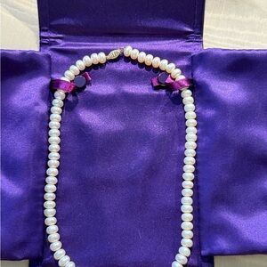 jcpenney White Pearl Necklace with Gold Clasp